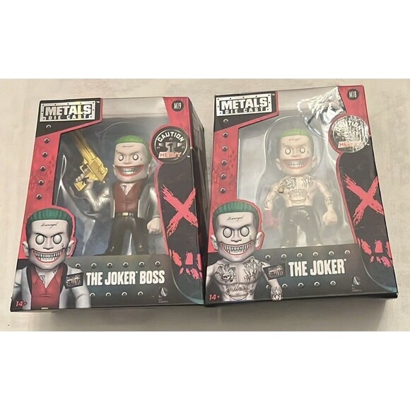 The Joker and The Joker Boss Suicide Squad Metal Die Cast Lot of 2 Figures - Picture 1 of 2